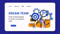 dream time landing page template graphic design illustration