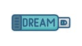 Dream USB Flash Drive, Digital Storage, Data Backup, Creative Inspiration. vector design Generative AI Royalty Free Stock Photo