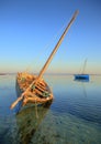 Dream vacation isalnd dhow boat Royalty Free Stock Photo
