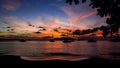 `Ocean Dream` Virgin Islands Sunset Landscape Royalty Free Stock Photo