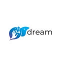 Dream vector logo design. Sweet dreams illustration