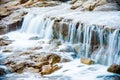 Dream Waterfall by the ocean Royalty Free Stock Photo