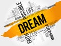 Dream word cloud concept Royalty Free Stock Photo