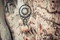 Dreamcatcher, american native amulet. Shaman, boho style Royalty Free Stock Photo