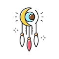 dreamcatcher boho color icon vector illustration Royalty Free Stock Photo