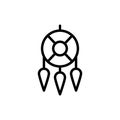Dreamcatcher, decoration icon. Simple line, outline vector elements of flower children icons for ui and ux, website or mobile