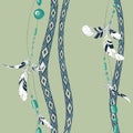 Dreamcatcher feathers and beads Royalty Free Stock Photo