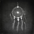 Dreamcatcher hand drawn illustration Royalty Free Stock Photo