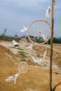 Dreamcatcher hanging in a dry land.