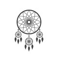 Dreamcatcher icon isolated on white background. Native american indian dream catcher icon. Royalty Free Stock Photo