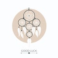 Dreamcatcher lucky charm Royalty Free Stock Photo