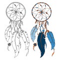 Dreamcatcher. Native american indian dream catcher, traditional