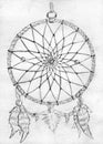 Dreamcatcher - sketch Royalty Free Stock Photo