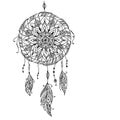 Dreamcatcher, sketch for your design Royalty Free Stock Photo