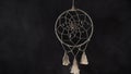 Dreamcatcher with smoke concept of calm, pacification, care and protection