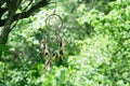 Dreamcatcher, spiritual folk american native indian amulet. Shaman Royalty Free Stock Photo