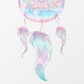 Dreamcatcher watercolor hand drawn. Royalty Free Stock Photo