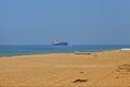 Dreamful bathing beach at the coast near Marawila on the tropical island Sri Lanka