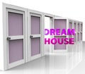 Dreamhouse Doorways Means Finding Your Dream House Or Apartment - 3d Illustration Royalty Free Stock Photo