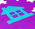 Dreamhouse Jigsaw Means Finding Your Dream House Or Apartment - 3d Illustration