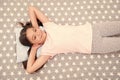 Dreaming in bedroom. Mental and physical relaxation. Ways to relax before bedtime. Relaxation Exercises for Falling