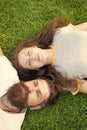 Dreaming concept. Dating. bearded hipster and girl carefree. Youth and freedom. Closer to nature. couple feel free