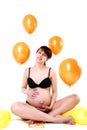 Dreaming expectant mother Royalty Free Stock Photo