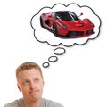 Dreaming of my dream car Royalty Free Stock Photo