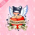 Dreaming of Your Cute Winged Fairy with Love Heart