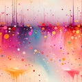 Dreamlike abstract painting with colorful drippings (tiled)