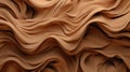Dreamlike Abstraction: Brown Wavy Textures Wallpaper With Sculpted Forms