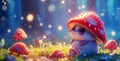 An awe-inspiring image of adorable cutie cartoons against a dreamlike background, bathed in flawless lighting that accentuates the