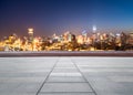 Dreamlike cityscape with viewing platform