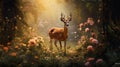 A Dreamlike Encounter A Deer Through Your Garden