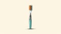 Dreamlike Illustration Of A Toothbrush On Beige Background