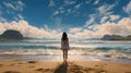 Dreamlike Introspection: A Breathtaking Beach With Emily