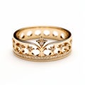 Dreamlike 18k Gold Crown Ring With Meticulous Design