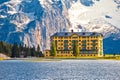 Dreamlike landscape of Misurina lake Royalty Free Stock Photo