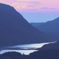 Dreamlike sunset in Lake District, UK Royalty Free Stock Photo