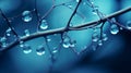 Dreamlike Water Drops On Twisted Tree Branches Wallpaper