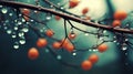 Dreamlike Whimsy: Water Drops On Tree Branches Wallpaper