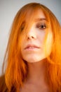 Dreammy portrait of redhead in soft focus Royalty Free Stock Photo