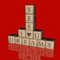 Dreams on block. Royalty Free Stock Photo
