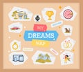 Dreams Board Flat Background