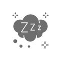 Dreams cloud grey icon. Isolated on white background Royalty Free Stock Photo