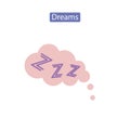 Dreams flat vector icon