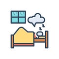 Color illustration icon for Dreams, daydream and sleep