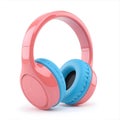 Glossy Pink Over Ear Headphones Royalty Free Stock Photo