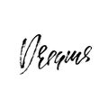 Dreams word. Hand drawn modern dry brush lettering. Vector typography design. Handwritten inscription.