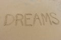 Dreams Written in the Sand Royalty Free Stock Photo